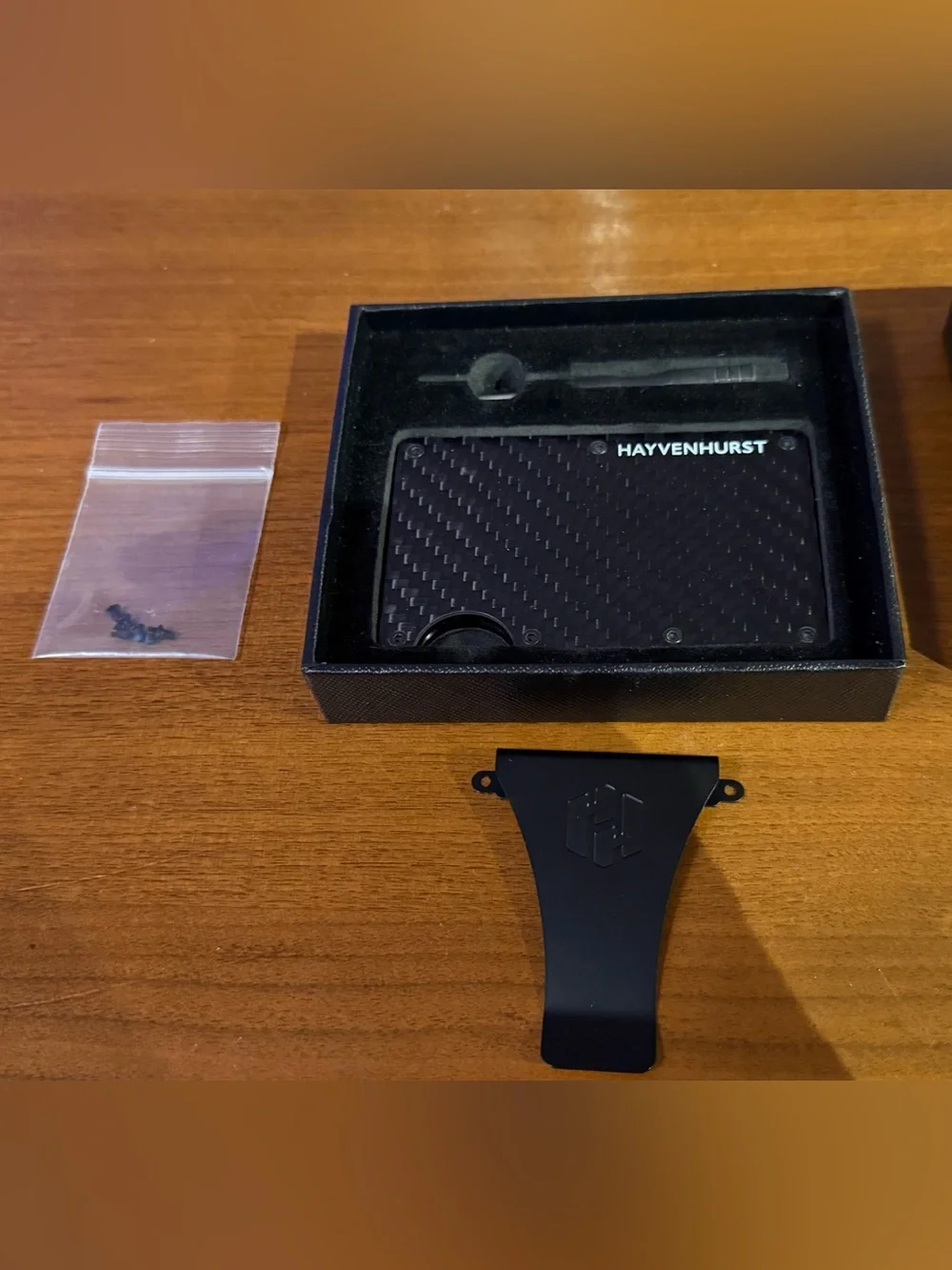 Hayvenhurst Wallet with Money Clip in Carbon Fiber
